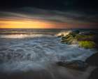 USA-New Jersey-Cape May National Seashore Sunrise on ocean shore Art Print
